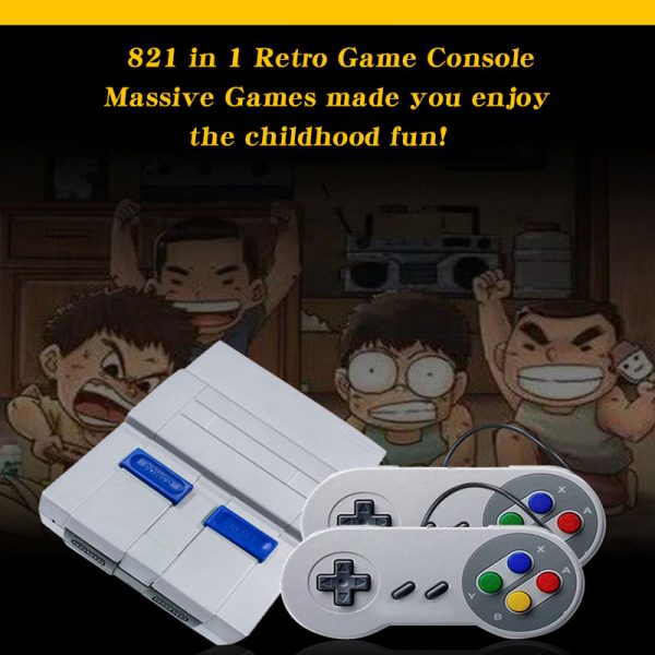 821 in 1 Retro Classic Mini Game Console TV HDMI with 2 Controler Gamepad Game - Image 7