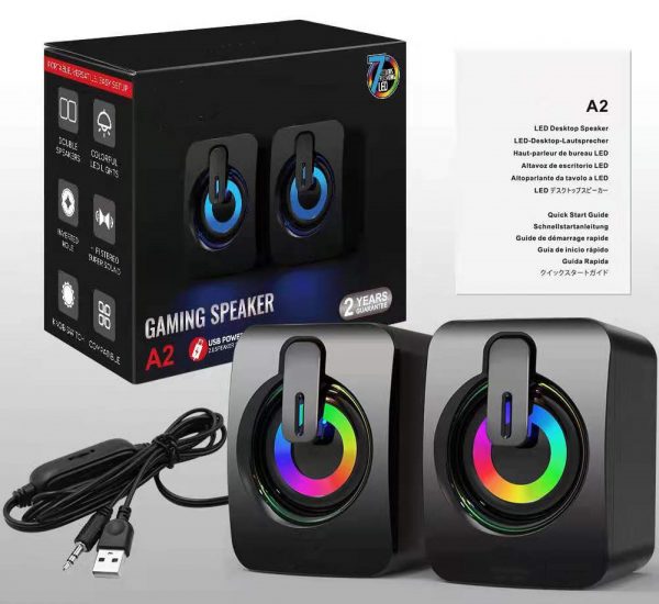 2PCS Multimedia Bass Stereo Audio Computer Speakers Powered Loud For PC Laptop - Image 5